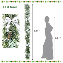 Load image into Gallery viewer, Gymax 6.5ft Artificial Frosty Christmas Garland Xmas Cypress Rattan Holiday Decor