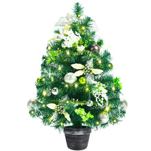 Load image into Gallery viewer, Gymax 2 FT Pre-lit Mini Tabletop Christmas Tree Artificial Xmas Tree w/ LED Lights