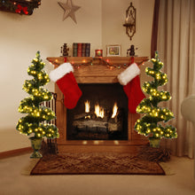 Load image into Gallery viewer, Gymax 2PCS 4 ft Pre-Lit Spiral Topiary Christmas Tree Artificial Helical Xmas Tree