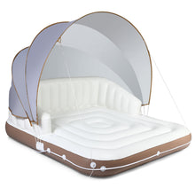 Load image into Gallery viewer, Gymax Floating Canopy Island Inflatable Pool Float Lounge Raft w/ Retractable Canopy