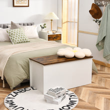 Load image into Gallery viewer, Gymax Flip-top Storage Chest Lift Top Storage Bench Wooden Deck Box Toy Box