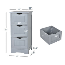 Load image into Gallery viewer, Gymax 3-Drawer Bathroom Floor Cabinet Free Standing Side Storage Organizer