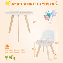 Load image into Gallery viewer, Gymax Kids Table & 2 Chairs Set Modern Activity Play Table w/Beech Leg Cushion