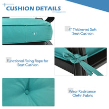 Load image into Gallery viewer, Gymax 2PCS Patio Loveseat & Table Set Conversation Sofa Set w/ Turquoise Cushions