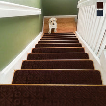 Load image into Gallery viewer, Gymax 15PCS Non-Slip Carpet Stair Treads 30'' x 8'' Mats Indoor for Wooden Steps