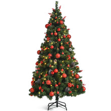 Load image into Gallery viewer, Gymax 5/6/7 FT Pre-lit Artificial Christmas Tree Hinged Xmas Tree Holiday Decoration