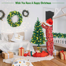 Load image into Gallery viewer, Gymax 4PCS Pre-Lit Artificial Christmas Decoration Set Holiday Decor w/ LED Lights