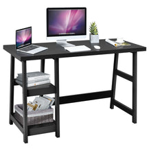 Load image into Gallery viewer, Gymax 47.5'' Computer Desk Trestle Desk Workstation Study Desk w/ Storage Shelf