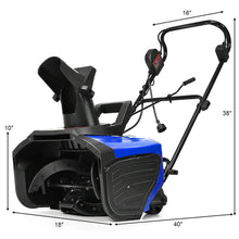 Load image into Gallery viewer, Gymax 18-Inch 15 Amp Electric Snow Thrower Corded Snow Blower 720Lbs/Minute Blue
