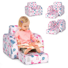 Load image into Gallery viewer, Gymax 3-in-1 Convertible Kid Sofa Bed Flip-Out Chair Lounger for Toddler