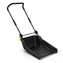 Load image into Gallery viewer, Gymax 24'' Folding Poly Snow Shovel Snow Pusher w/Wheels U-Shape Handle