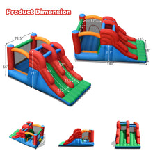 Load image into Gallery viewer, Gymax Inflatable Double Slide Bounce House Bouncy Castle w/ 480W Blower