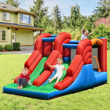 Load image into Gallery viewer, Gymax Inflatable Double Slide Bounce House Bouncy Castle w/ 480W Blower