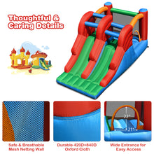 Load image into Gallery viewer, Gymax Inflatable Double Slide Bounce House Bouncy Castle w/ 480W Blower