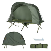 Load image into Gallery viewer, Gymax 1-Person Outdoor Camping Tent Cot Elevated Compact Tent Set W/ External Cover