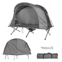 Load image into Gallery viewer, Gymax 1-Person Outdoor Camping Tent Cot Elevated Compact Tent Set W/ External Cover