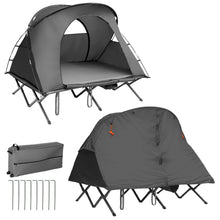 Load image into Gallery viewer, Gymax 2-Person Outdoor Camping Tent Cot Elevated Compact Tent Set W/ External Cover