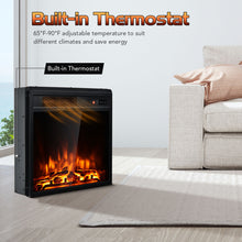 Load image into Gallery viewer, Gymax 18 inch Electric Fireplace Insert Freestanding & Recessed 1500W Stove Heater