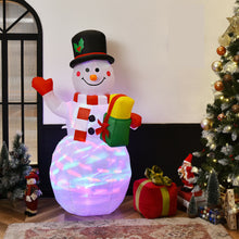 Load image into Gallery viewer, Gymax 5ft Inflatable Christmas Snowman Indoor Outdoor Blow Up Decor w/ LED Light