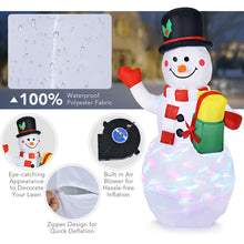 Load image into Gallery viewer, Gymax 5ft Inflatable Christmas Snowman Indoor Outdoor Blow Up Decor w/ LED Light