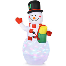 Load image into Gallery viewer, Gymax 5ft Inflatable Christmas Snowman Indoor Outdoor Blow Up Decor w/ LED Light