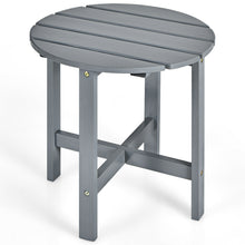 Load image into Gallery viewer, Gymax 18'' Patio Round Side End Coffee Table Wooden Slat Garden Deck
