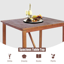 Load image into Gallery viewer, Gymax 3PCS Patio Acacia Wood Bar Table & Stool Set Outdoor Dining Bistro Set