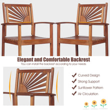 Load image into Gallery viewer, Gymax 3PCS Patio Acacia Wood Bar Table & Stool Set Outdoor Dining Bistro Set