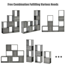 Load image into Gallery viewer, Gymax Bookshelf Free Combination Bookcase Storage Organizer Display Shelf Grey