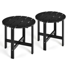 Load image into Gallery viewer, Gymax 2 PCS 18'' Patio Round Side End Coffee Table Wooden Slat Deck