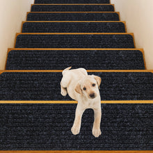 Load image into Gallery viewer, Gymax 15 PCS Slip-resistant Stair Mats 30'' x 8'' Non-Slip Stair Treads Carpet