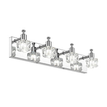 Load image into Gallery viewer, Gymax 4-Lights Modern Bathroom Vanity Light Crystal Wall Sconce Bathroom Light Fixture