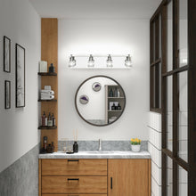 Load image into Gallery viewer, Gymax 4-Lights Modern Bathroom Vanity Light Crystal Wall Sconce Bathroom Light Fixture