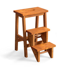 Load image into Gallery viewer, Gymax 3 Tier Step Stool 3 in 1 Folding Ladder 24'' Storage Shelf Multi-function