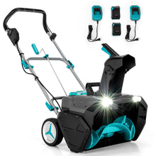Load image into Gallery viewer, Gymax 20'' Cordless Snow Blower Kit 40V Battery-Powered Snow Thrower 2 x 4.0Ah