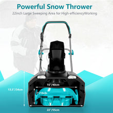 Load image into Gallery viewer, Gymax 20'' Cordless Snow Blower Kit 40V Battery-Powered Snow Thrower 2 x 4.0Ah