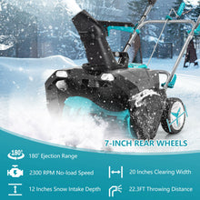 Load image into Gallery viewer, Gymax 20'' Cordless Snow Blower Kit 40V Battery-Powered Snow Thrower 2 x 4.0Ah