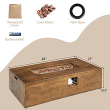 Load image into Gallery viewer, Gymax 48 x27-inch Outdoor Gas Fire Pit Table 50,000 BTU W/ Lava Rocks & Cover
