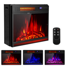 Load image into Gallery viewer, Gymax 25'' Electric Fireplace Recessed 900/1350W Fireplace Heater w/ Remote Control