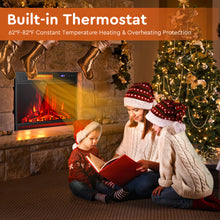 Load image into Gallery viewer, Gymax 25'' Electric Fireplace Recessed 900/1350W Fireplace Heater w/ Remote Control