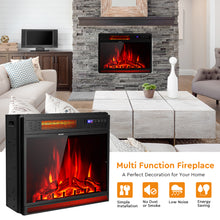 Load image into Gallery viewer, Gymax 25'' Electric Fireplace Recessed 900/1350W Fireplace Heater w/ Remote Control