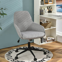 Load image into Gallery viewer, Gymax Linen Accent Office Chair Adjustable Rolling Swivel Task Chair w/Armrest