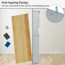 Load image into Gallery viewer, Gymax Grey Bathroom Over The Toilet Space Saver Storage Cabinet Organizer Shelf