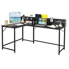 Load image into Gallery viewer, Gymax 65.5'' L-shaped Computer Desk Home Office Corner Table w/Bookshelf