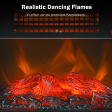 Load image into Gallery viewer, Gymax Freestanding Floor Lamp Retro Floor Lamp w/3-Head Hanging Amber Glass Shade