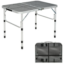 Load image into Gallery viewer, Gymax Folding Grill Table for Camping Lightweight Aluminum Metal Grill Stand Table
