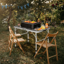 Load image into Gallery viewer, Gymax Folding Grill Table for Camping Lightweight Aluminum Metal Grill Stand Table