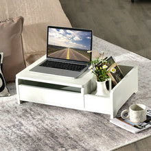Load image into Gallery viewer, Gymax 2-in-1 Vanity Dresser w/ Flip-Top Mirror Tabletop Storage Box Makeup Laptop White