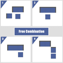 Load image into Gallery viewer, Gymax 4PCS Rattan Patio Conversation Furniture Set Yard Outdoor w/ Navy Cushion