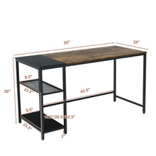 Load image into Gallery viewer, Gymax 55'' Reversible Computer Desk Home Office Writing Desk w/Adjustable Storage Shelf